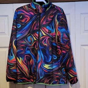 Vibrant Swirl Women's Reversible Jacket
